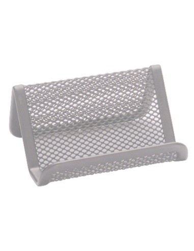 Portatarjetas q connect metalico plata 11x75x5 cm