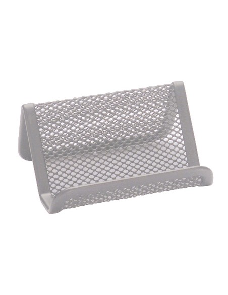 Portatarjetas q connect metalico plata 11x75x5 cm