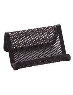 Portatarjetas q connect metalico negro 11x75x5 cm