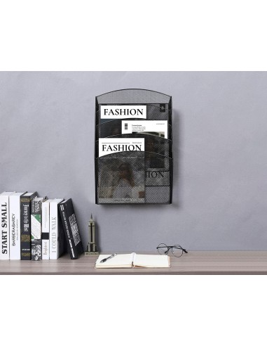 Expositor mural q connect de pared 5 bandejas din a4 negro 93x315x44 cm