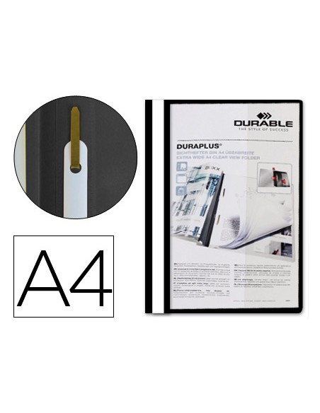 Carpeta duraplus din a4 con fastener negro durable