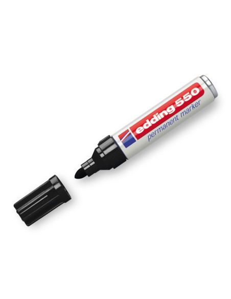 Rotulador edding punta fibra permanente 550 negro n1 punta redonda