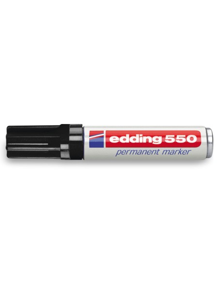 Rotulador edding punta fibra permanente 550 negro n1 punta redonda