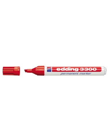 Rotulador edding marcador 3300 n2 rojo punta biselada recargable