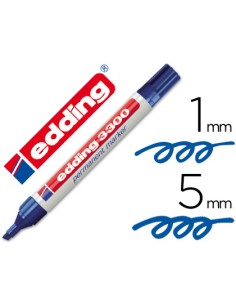 Rotulador edding marcador 3300 n3 azul punta biselada recargable