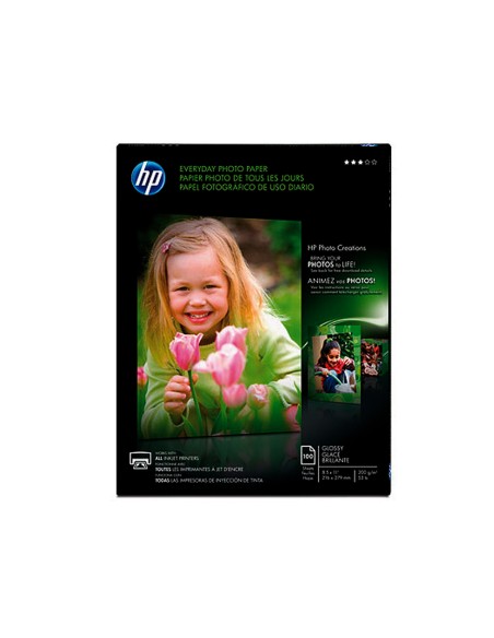 Papel fotografico hp din a4 semi glossy 200 gr paquete de 100 hojas