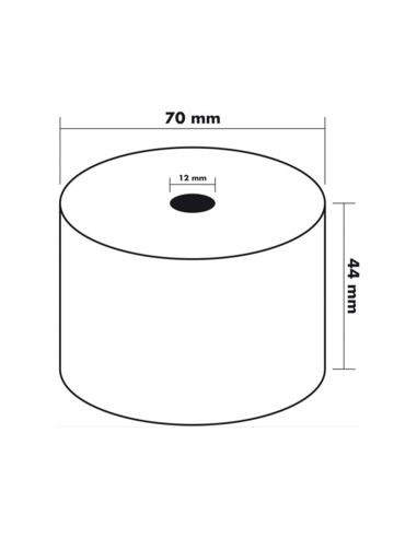Rollo sumadora q connect electro 44 mm ancho x 70 mm diametro sin bisfenol a