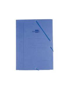 Carpeta liderpapel gomas folio sencilla carton compacto azul