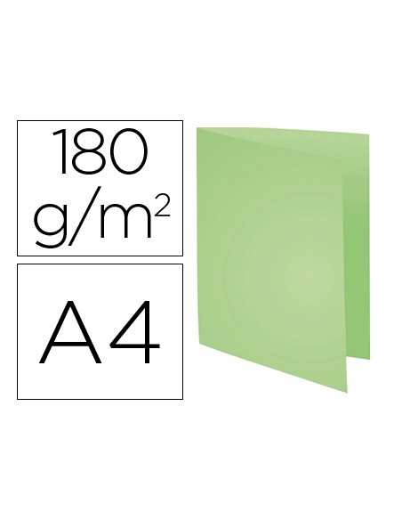 Subcarpeta cartulina reciclada exacompta din a4 verde prado claro 170 g m2