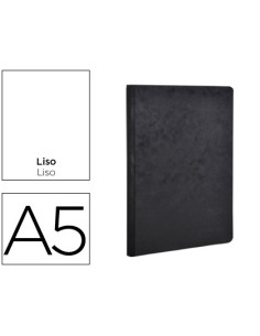 Libreta age bag tapa cartulina lomo cosido liso 96 hojas color negro 148x210 mm