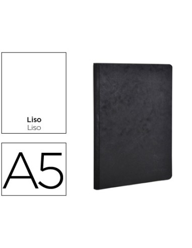 Libreta age bag tapa cartulina lomo cosido liso 96 hojas color negro 148x210 mm