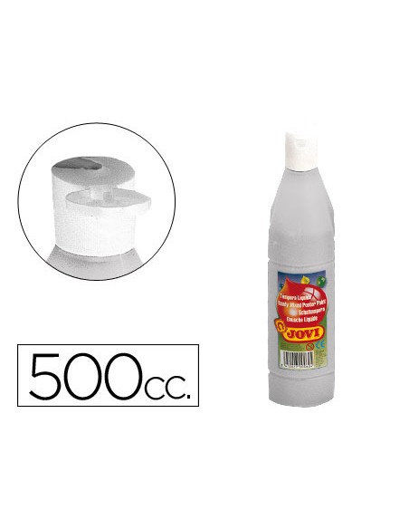 Tempera liquida jovi escolar 500 ml plata