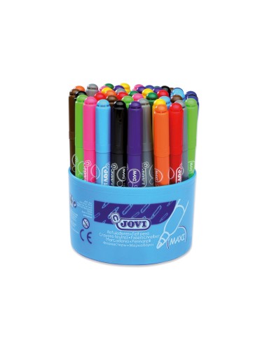Rotulador jovi maxi 13 mm bote de 48 unidades 12 colores4 unidades de cada color
