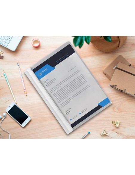 Carpeta dossier fastener plastico q connect din a4 blanco