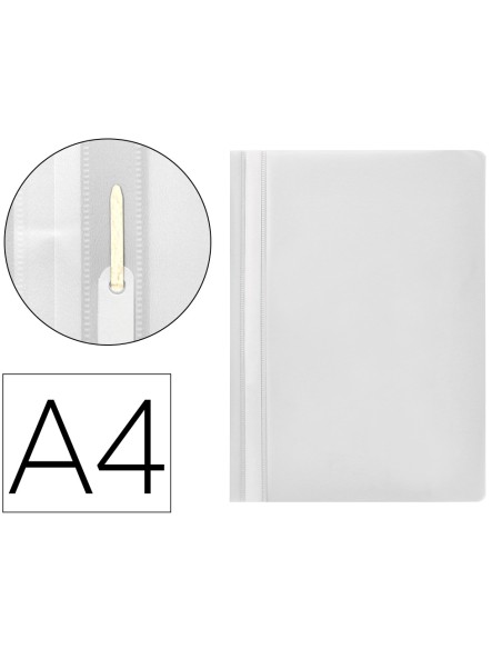 Carpeta dossier fastener plastico q connect din a4 blanco