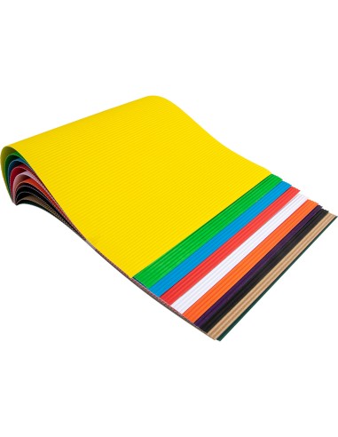 Bloc trabajos manuales liderpapel carton ondulado 240x315mm 10 hojas colores surtidos