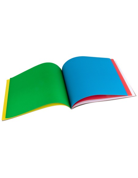 Bloc trabajos manuales liderpapel carton ondulado 240x315mm 10 hojas colores surtidos Bloc trabajos manuales liderpapel carton ondulado 240x315mm 10 hojas colores surtidos