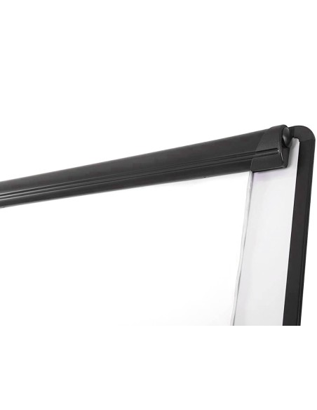 Pizarra movil q connect con ruedas para conferencias tablero lacado blanco apta para escritura directa y bloc