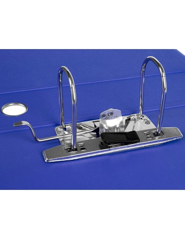 Archivador de palanca liderpapel a4 color system forrado sin rado lomo 80mm azul compresor metalico