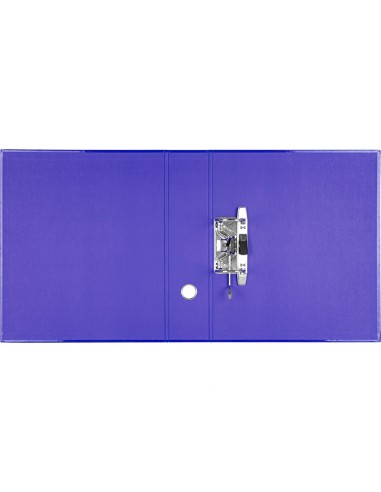 Archivador de palanca liderpapel a4 color system forrado sin rado lomo 80mm azul compresor metalico