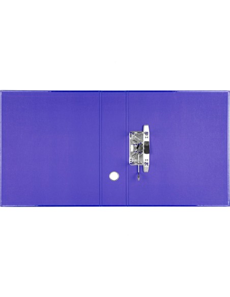 Archivador de palanca liderpapel a4 color system forrado sin rado lomo 80mm azul compresor metalico