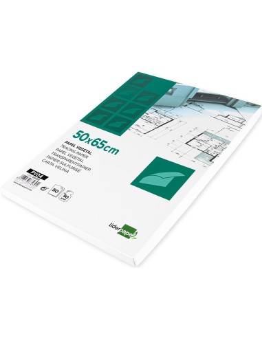 Papel dibujo liderpapel 50x65cm 70g m2 vegetal