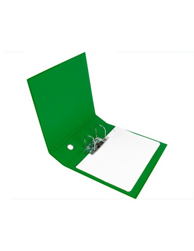 Archivador de palanca liderpapel a4 color system forrado sin rado lomo 80mm verde compresor metalico