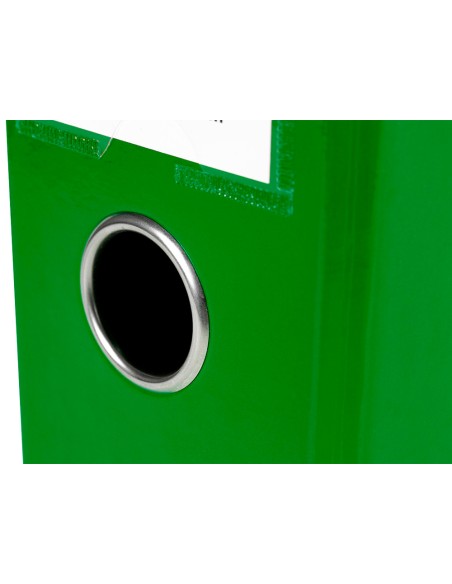 Archivador de palanca liderpapel a4 color system forrado sin rado lomo 80mm verde compresor metalico