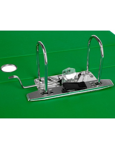 Archivador de palanca liderpapel a4 color system forrado sin rado lomo 80mm verde compresor metalico