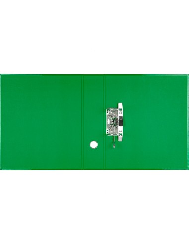 Archivador de palanca liderpapel a4 color system forrado sin rado lomo 80mm verde compresor metalico