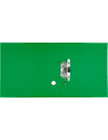 Archivador de palanca liderpapel a4 color system forrado sin rado lomo 80mm verde compresor metalico