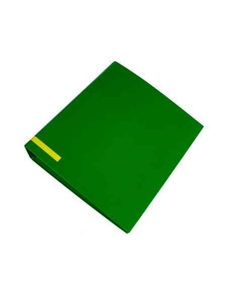 Archivador de palanca liderpapel a4 color system forrado sin rado lomo 80mm verde compresor metalico