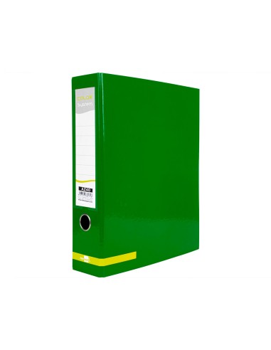Archivador de palanca liderpapel a4 color system forrado sin rado lomo 80mm verde compresor metalico