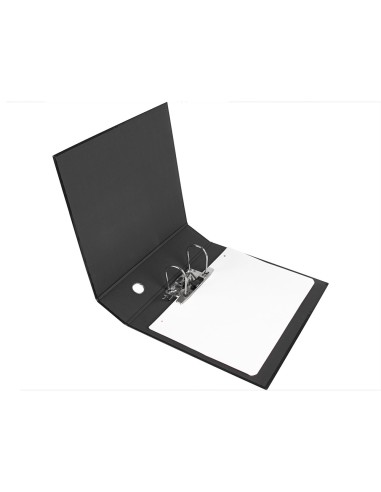 Archivador de palanca liderpapel a4 color system forrado sin rado lomo 80mm negro compresor metalico
