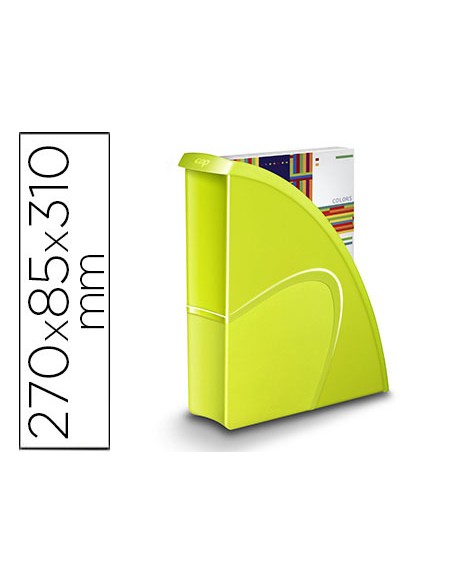 Revistero cep plastico uso vertical horizontal verde 85x270x310 mm