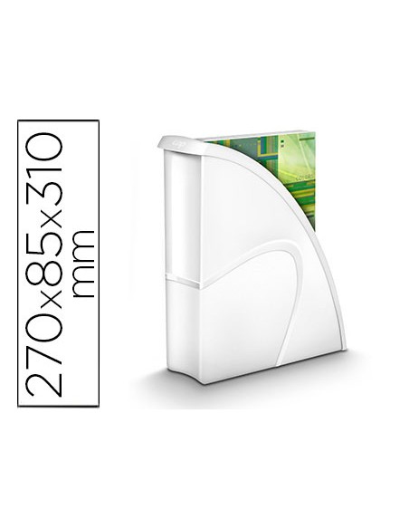 Revistero cep plastico uso vertical horizontal blanco 85x270x310 mm