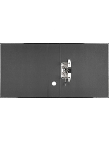 Archivador de palanca liderpapel a4 color system forrado sin rado lomo 80mm negro compresor metalico