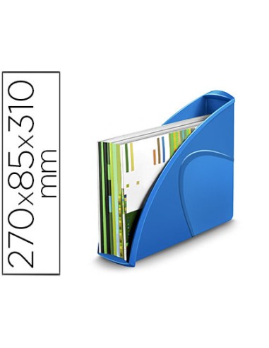 Revistero cep plastico uso vertical horizontal azul 85x270x310 mm