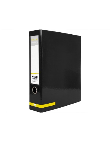 Archivador de palanca liderpapel a4 color system forrado sin rado lomo 80mm negro compresor metalico