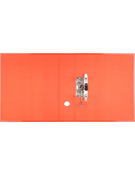 Archivador de palanca liderpapel a4 color system forrado sin rado lomo 80mm rojo compresor metalico
