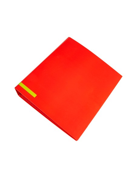 Archivador de palanca liderpapel a4 color system forrado sin rado lomo 80mm rojo compresor metalico