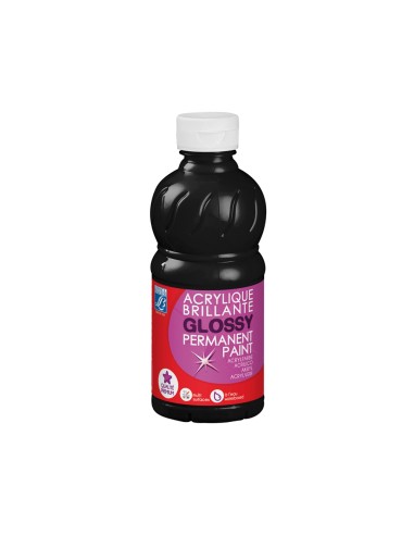Pintura acrilica lb brillo negro bote de 250 ml