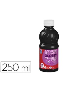 Pintura acrilica lb brillo negro bote de 250 ml