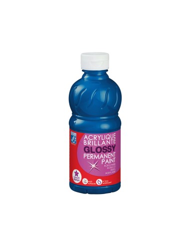 Pintura acrilica lb brillo azul primario bote de 250 ml