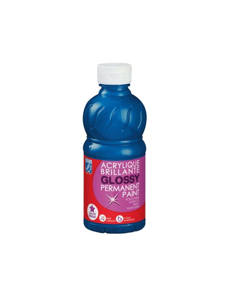 Pintura acrilica lb brillo azul primario bote de 250 ml