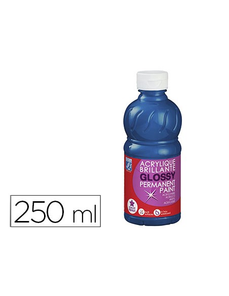 Pintura acrilica lb brillo azul primario bote de 250 ml