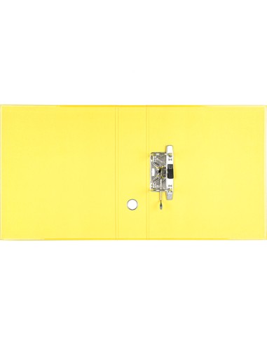 Archivador de palanca liderpapel a4 color system forrado sin rado lomo 80mm amarillo compresor metalico