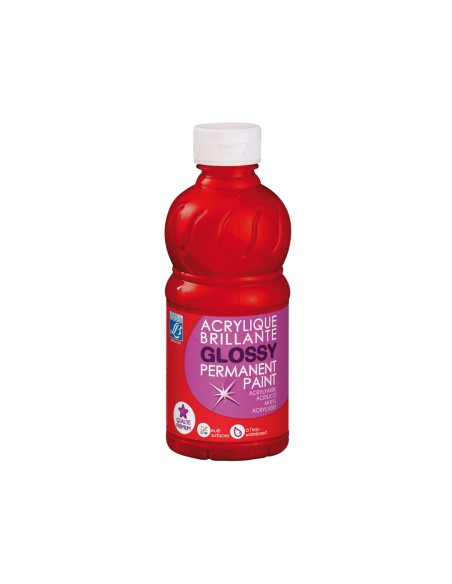 Pintura acrilica lb brillo rojo primario bote de 250 ml