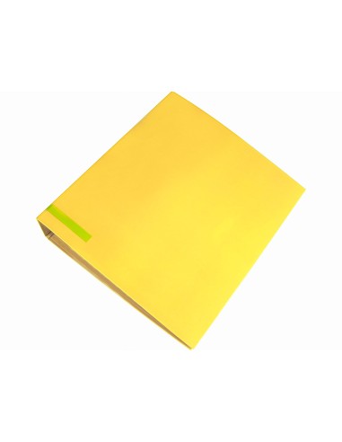 Archivador de palanca liderpapel a4 color system forrado sin rado lomo 80mm amarillo compresor metalico