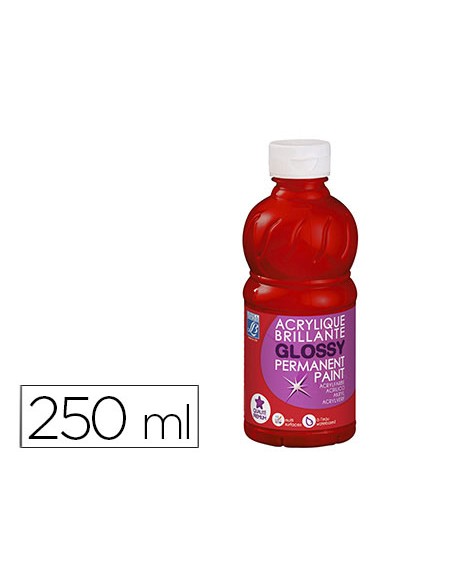 Pintura acrilica lb brillo rojo primario bote de 250 ml